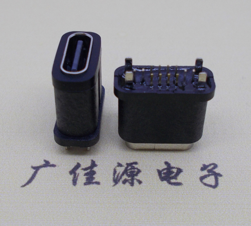 静海type-c16pin防水母座.IPX7防水等级.立插接口连接器
